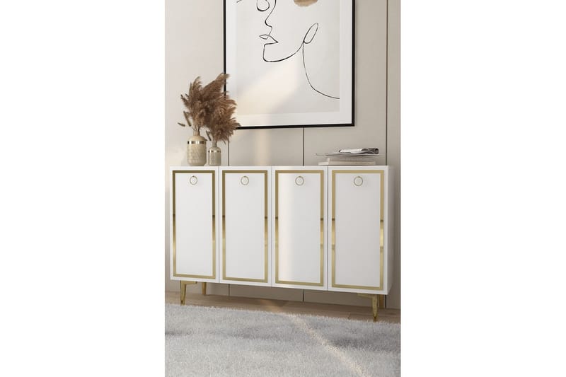 Velorae Konsollbord 120 cm - Hvit/Gull - Møbler - Bord - Avlastningsbord - Gangbord