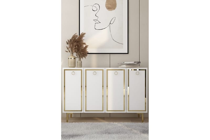 Velorae Konsollbord 120 cm - Hvit/Gull - Møbler - Bord - Avlastningsbord - Gangbord