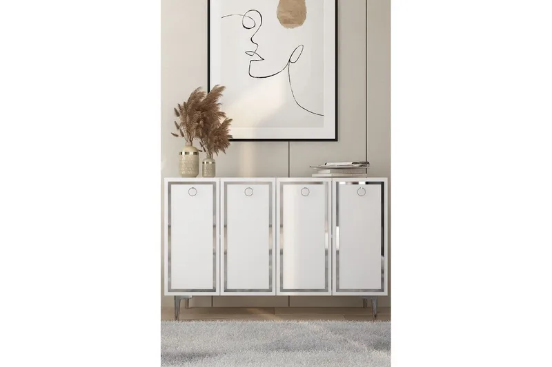 Velorae Konsollbord 120 cm - Hvit/Sølv - Møbler - Bord - Avlastningsbord - Gangbord