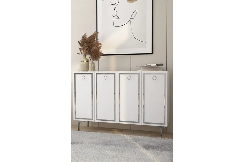 Velorae Konsollbord 120 cm - Hvit/Sølv - Møbler - Bord - Avlastningsbord - Gangbord