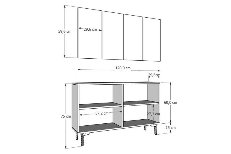 Velorae Konsollbord 120 cm - Hvit/Sølv - Møbler - Bord - Avlastningsbord - Gangbord