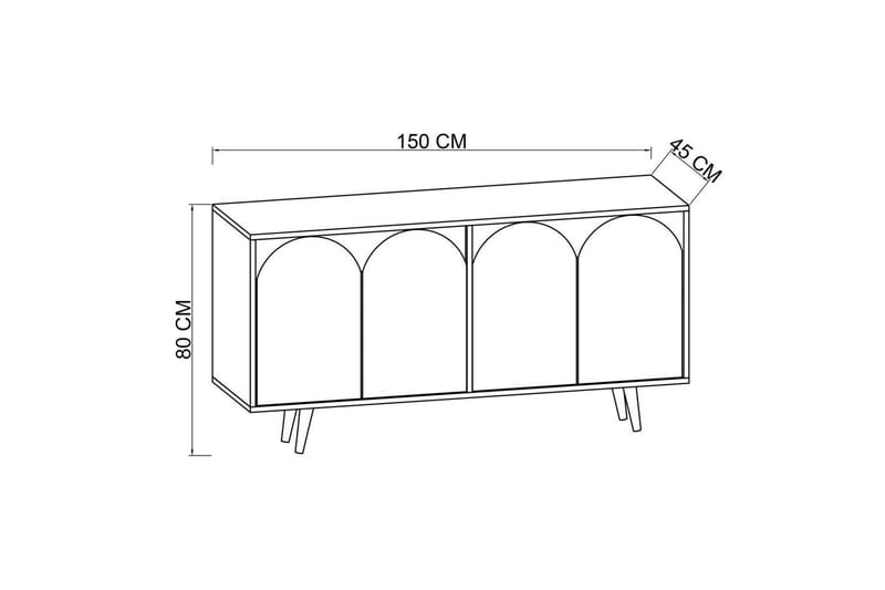Venezia Konsollbord 150 cm - Brun/Hvit - Møbler - Bord - Avlastningsbord - Gangbord