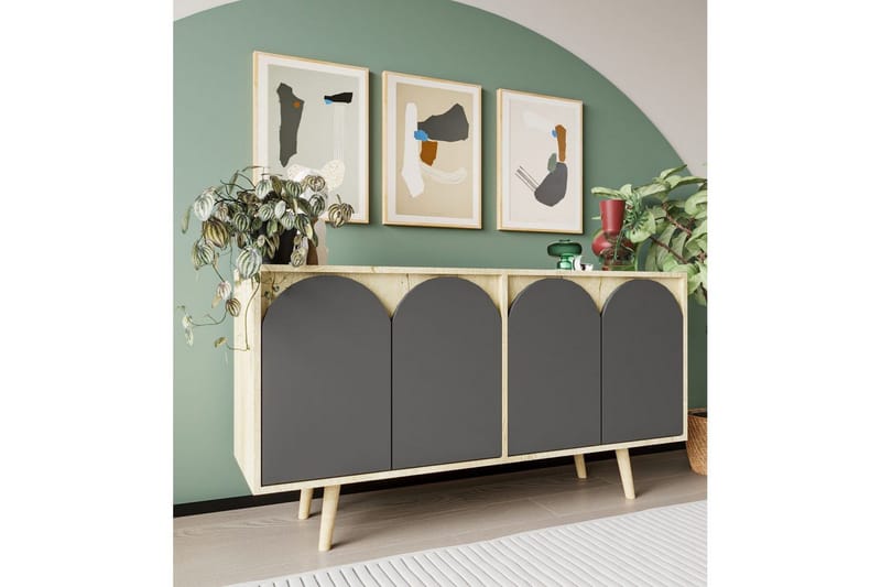 Venezia Konsollbord 150x150 cm - Brun/Antrasitt - Møbler - Bord - Avlastningsbord - Gangbord