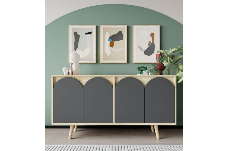 Venezia Konsollbord 150x150 cm - Brun/Antrasitt - Møbler - Bord - Avlastningsbord - Gangbord