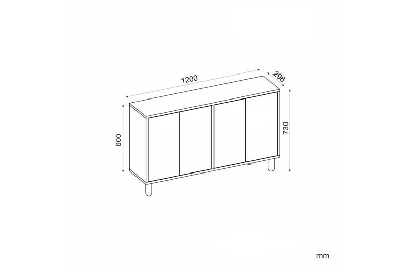 Veradia Konsollbord 120 cm - Eik/Valnøtt - Møbler - Bord - Avlastningsbord - Gangbord