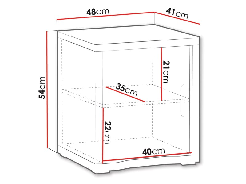 Veyricus Nattbord 48 cm - Møbler - Bord - Avlastningsbord - Sengebord & nattbord
