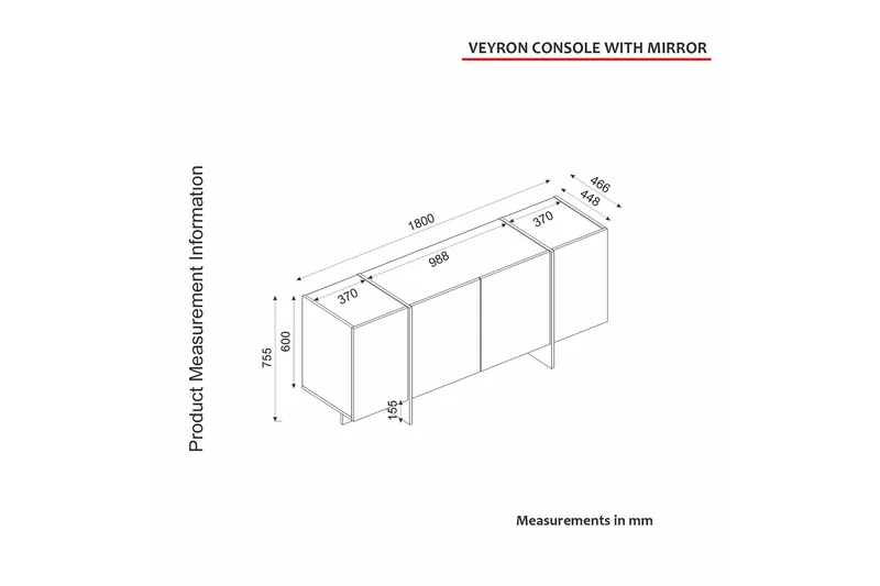 Veyron Konsollbord 180 cm - Beige/Sandstein - Møbler - Bord - Avlastningsbord - Gangbord