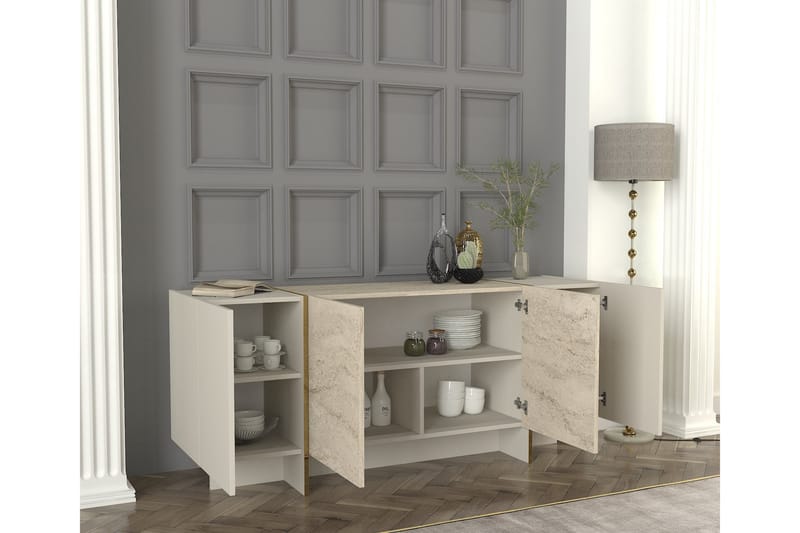 Veyron Konsollbord 180 cm - Beige/Sandstein - Møbler - Bord - Avlastningsbord - Gangbord