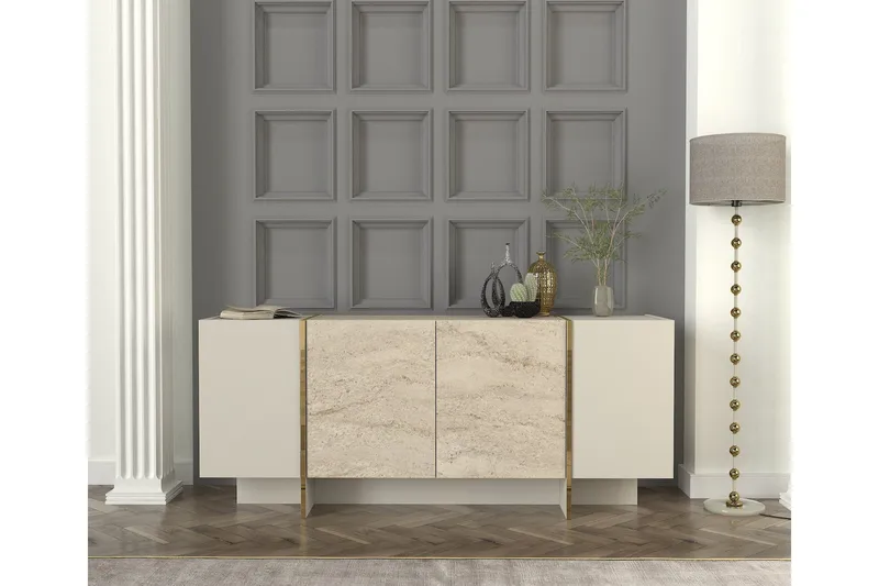 Veyron Konsollbord 180 cm - Beige/Sandstein - Møbler - Bord - Avlastningsbord - Gangbord