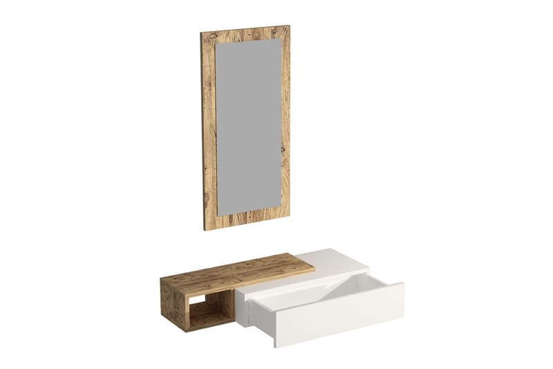 Vien Sidebord 82 cm - Brun/Hvit - Møbler - Bord - Avlastningsbord - Lampebord & sidebord