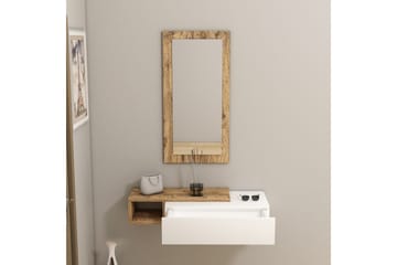 Vien Sidebord 82 cm - Brun/Hvit - Møbler - Bord - Avlastningsbord - Lampebord & sidebord