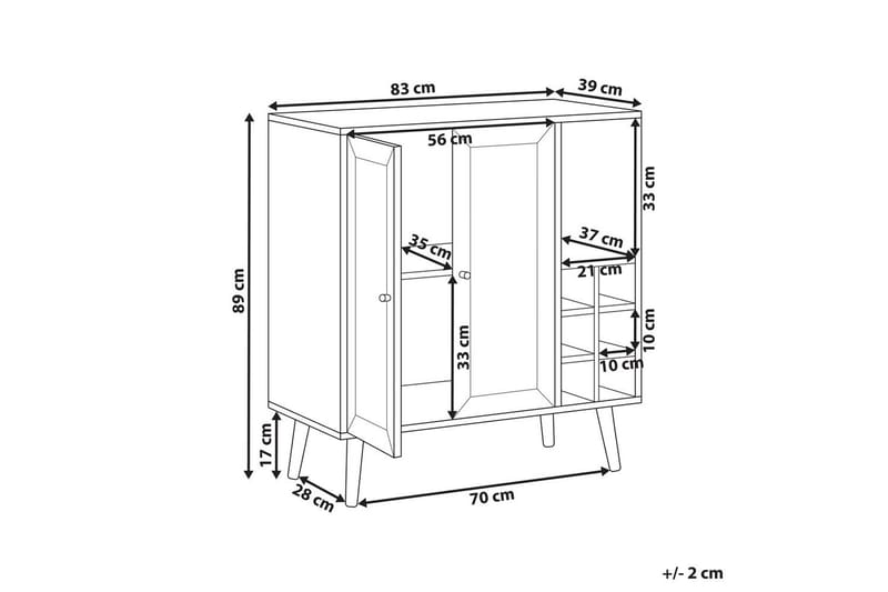 Vinskap Paget - Møbler - Bord - Avlastningsbord - Lampebord & sidebord