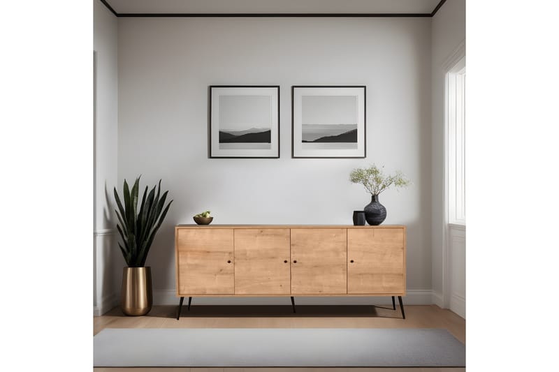 Violena Konsollbord 180 cm - Eik/Svart - Møbler - Bord - Avlastningsbord - Gangbord