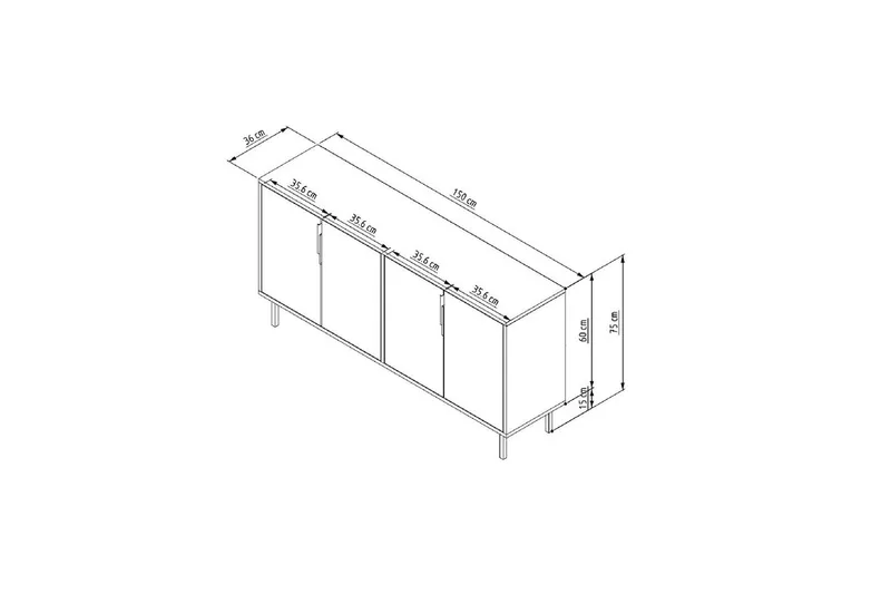 Vionis Konsollbord 150 cm - Hvit - Møbler - Bord - Avlastningsbord - Gangbord