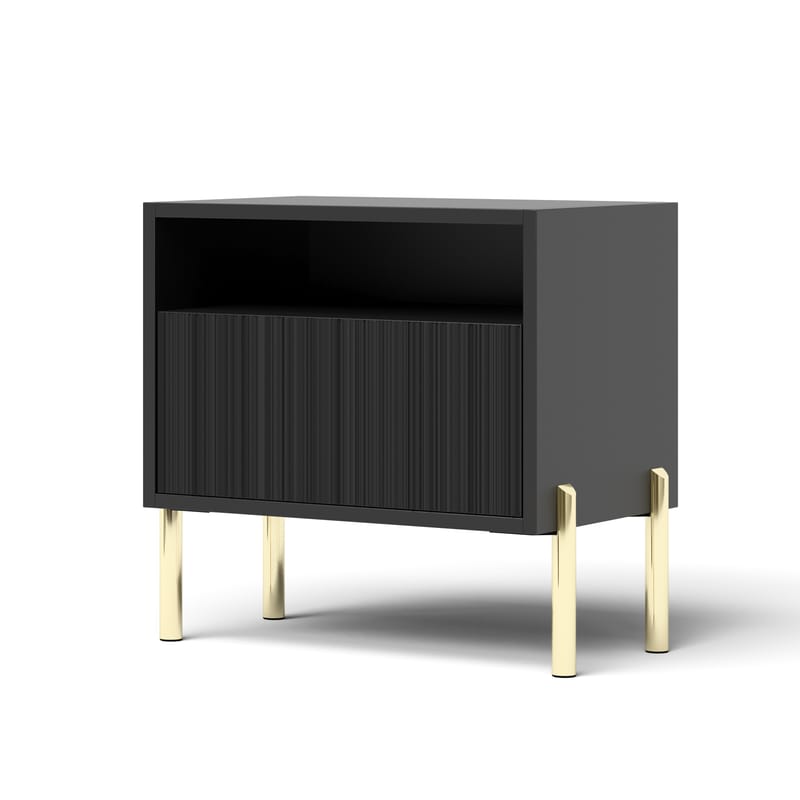 Virmani Nattbord 47 cm - Svart - Møbler - Bord - Avlastningsbord - Sengebord & nattbord