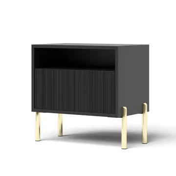 Virmani Nattbord 47 cm - Svart - Møbler - Bord - Avlastningsbord - Sengebord & nattbord