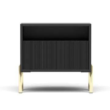 Virmani Nattbord 47 cm - Svart - Møbler - Bord - Avlastningsbord - Sengebord & nattbord
