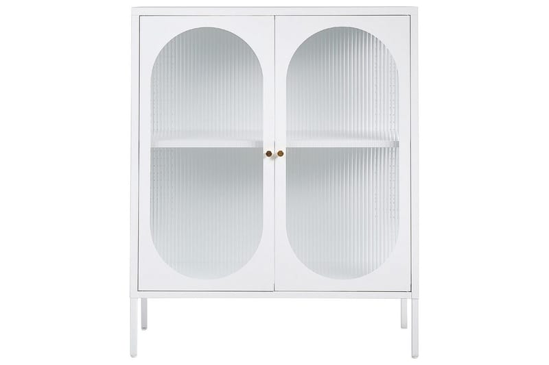 Vitrine Sarre Hvit, gull - Hvit, gull - Oppbevaring - Skap - Vitrineskap