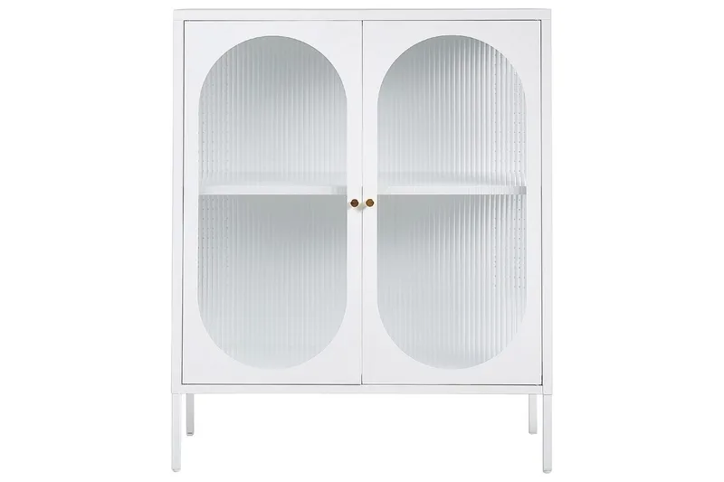 Vitrine Sarre Hvit, gull - Hvit, gull - Oppbevaring - Skap - Vitrineskap