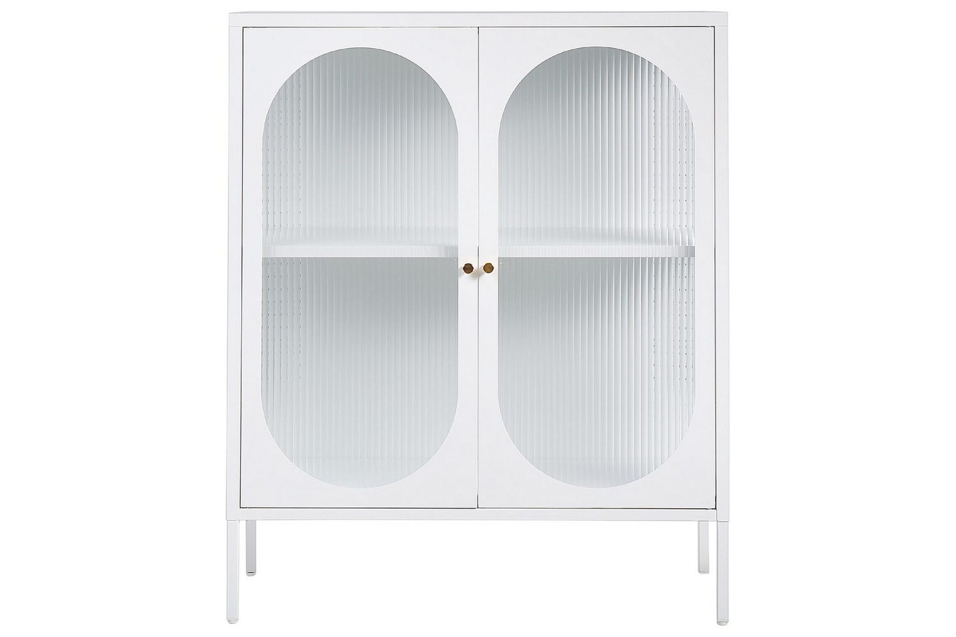 Vitrine Sarre Hvit, gull - Hvit, gull - Møbler - Bord - Avlastningsbord - Gangbord