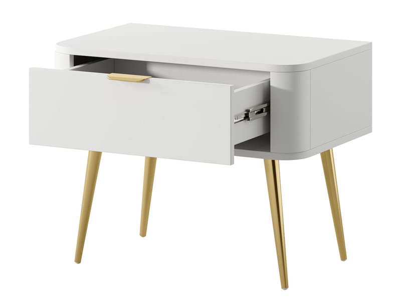 Walia Nattbord 63 cm - Hvit - Møbler - Bord - Avlastningsbord - Sengebord & nattbord