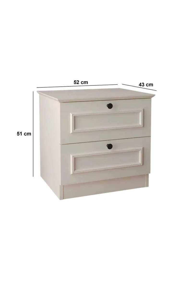 Wonthaggi nattbord 52 cm - Hvit - Møbler - Bord - Avlastningsbord - Sengebord & nattbord