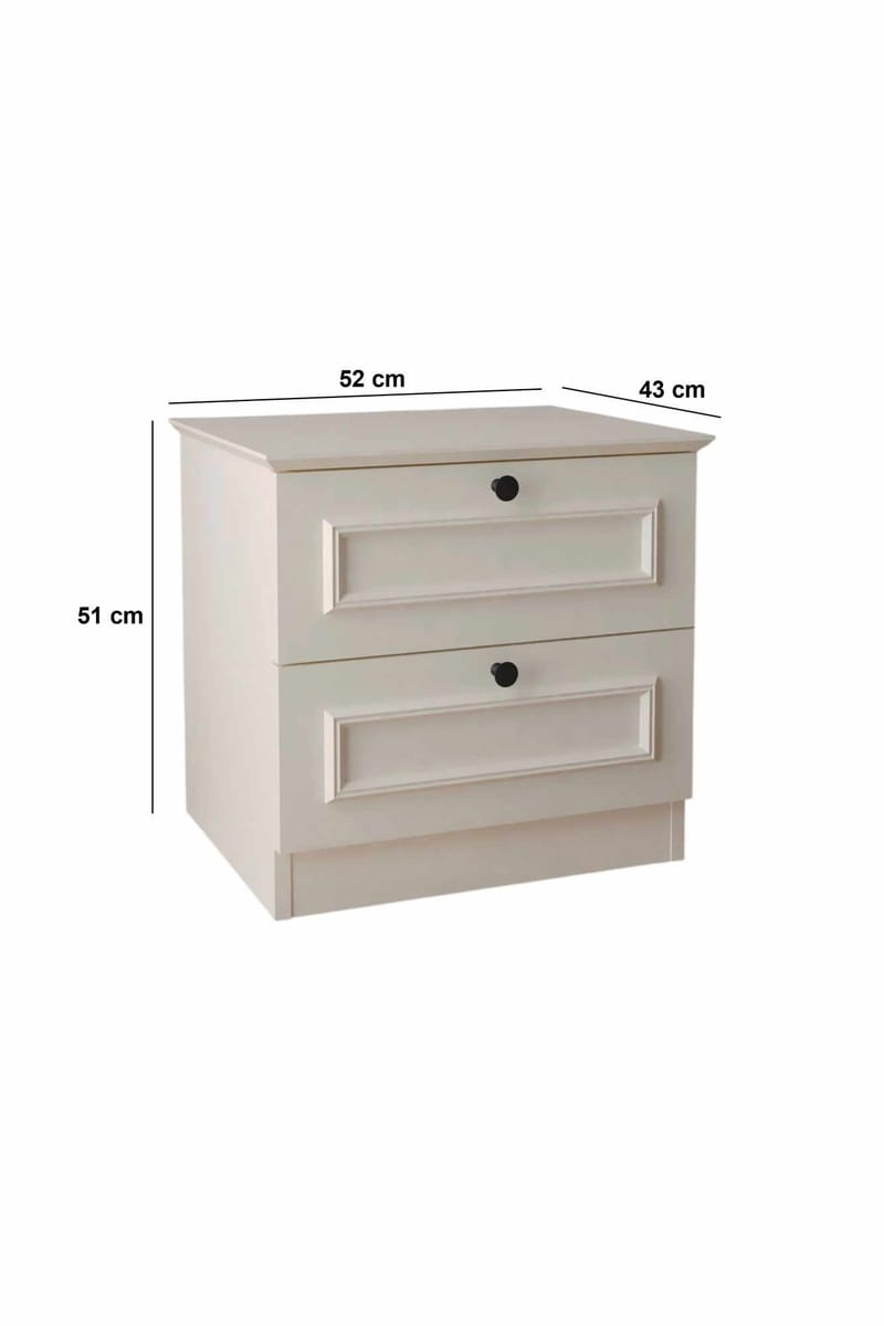 Wonthaggi nattbord 52 cm - Hvit - Møbler - Bord - Avlastningsbord - Sengebord & nattbord