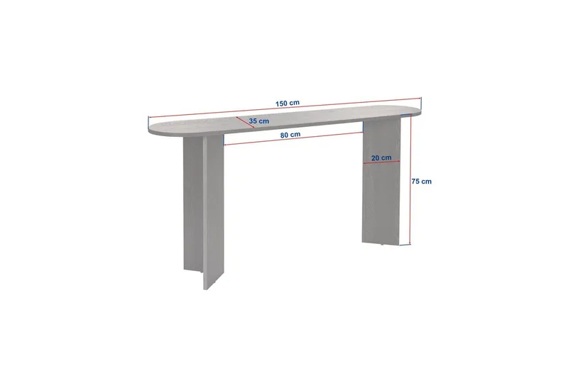 Yeno Konsollbord 150 cm - Natur - Møbler - Bord - Avlastningsbord - Gangbord