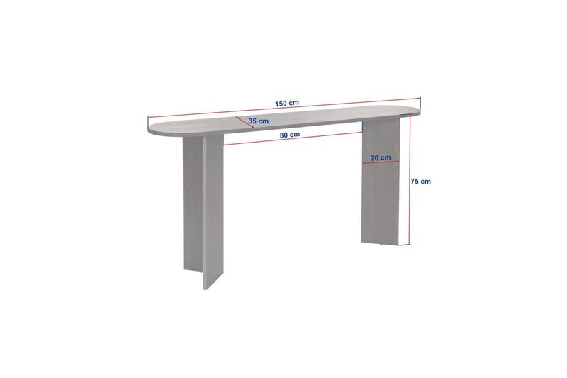 Yeno Konsollbord 150 cm - Sjokoladebrun - Møbler - Bord - Avlastningsbord - Gangbord