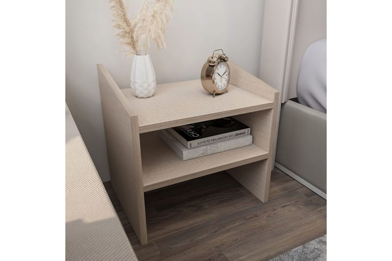 Zalric Nattbord 45 cm - Beige - Møbler - Bord - Avlastningsbord - Sengebord & nattbord