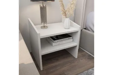 Zalric Nattbord 45 cm - Hvit - Møbler - Bord - Avlastningsbord - Sengebord & nattbord