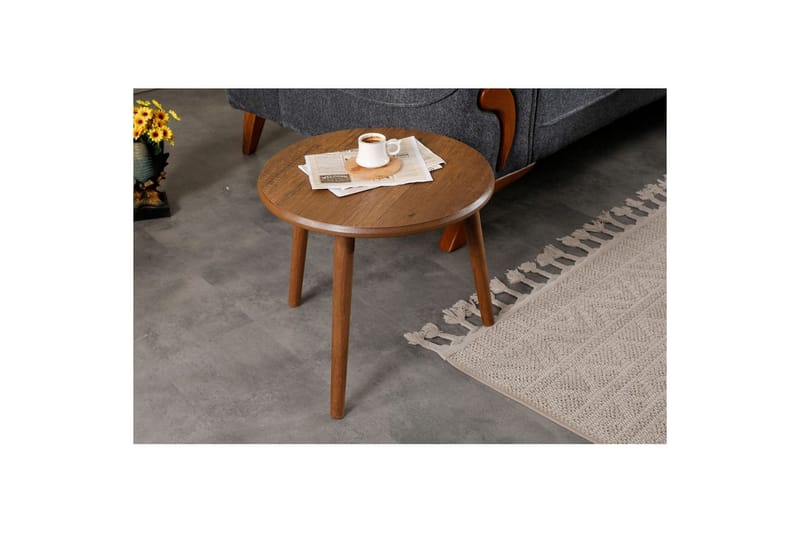 Zalvar Sett med bord 100 cm - Sand - Møbler - Bord - Avlastningsbord - Settbord