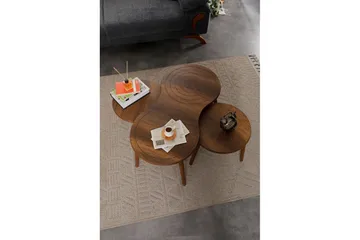 Zalvar Sett med bord 100 cm - Sand - Møbler - Bord - Avlastningsbord - Settbord