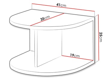 Zarek Nattbord 41 cm - beige - Møbler - Bord - Avlastningsbord - Sengebord & nattbord