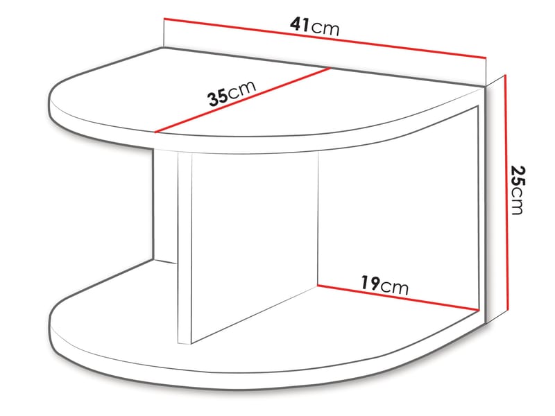 Zarek Nattbord 41 cm - beige - Møbler - Bord - Avlastningsbord - Sengebord & nattbord