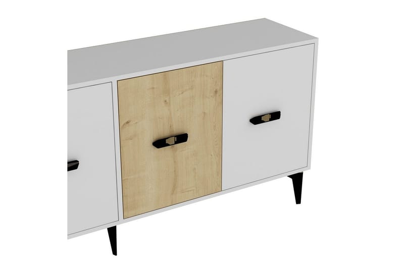 Zaven Konsollbord 180 cm - Hvit/Eik - Møbler - Bord - Avlastningsbord - Gangbord