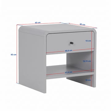 Zavio Nattbord 45x45x40 cm - Sepet Oak - Møbler - Bord - Avlastningsbord - Sengebord & nattbord