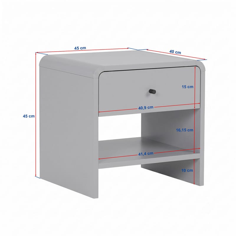 Zavio Nattbord 45x45x40 cm - Sepet Oak - Møbler - Bord - Avlastningsbord - Sengebord & nattbord