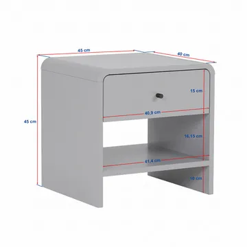 Zavio Nattbord 45x45x40 cm - Møbler - Bord - Avlastningsbord - Sengebord & nattbord