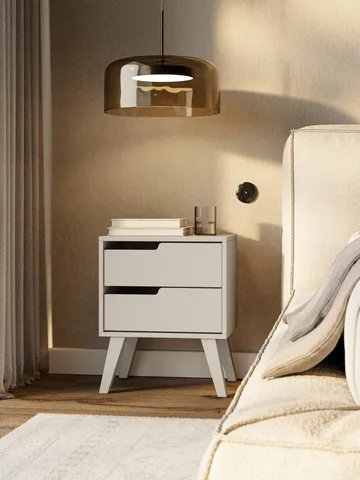Zelto Nattbord 45 cm Venstre - Kasjmir (lys beige) - Møbler - Bord - Avlastningsbord - Sengebord & nattbord