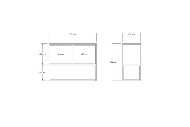Zermat Konsollbord 90 cm - Hvit - Møbler - Bord - Avlastningsbord - Gangbord