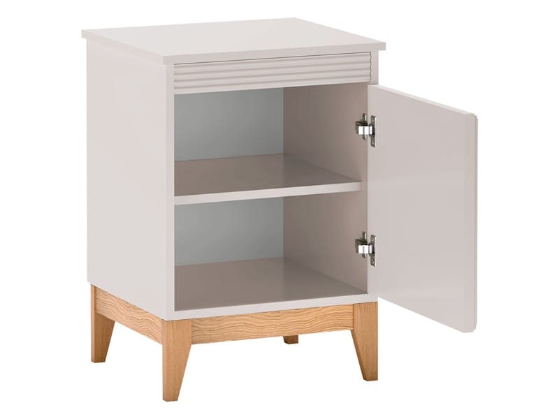 Zeylor Nattbord 45 cm i Tre med Oppbevaring og Skuffer - Hvit - Møbler - Bord - Avlastningsbord - Sengebord & nattbord