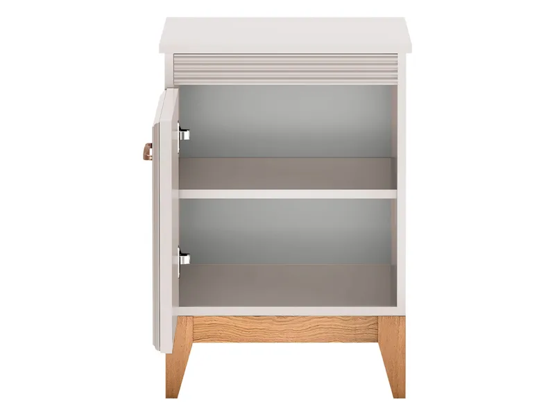 Zeylor Nattbord 45 cm i Tre med Oppbevaring og Skuffer - Hvit - Møbler - Bord - Avlastningsbord - Sengebord & nattbord