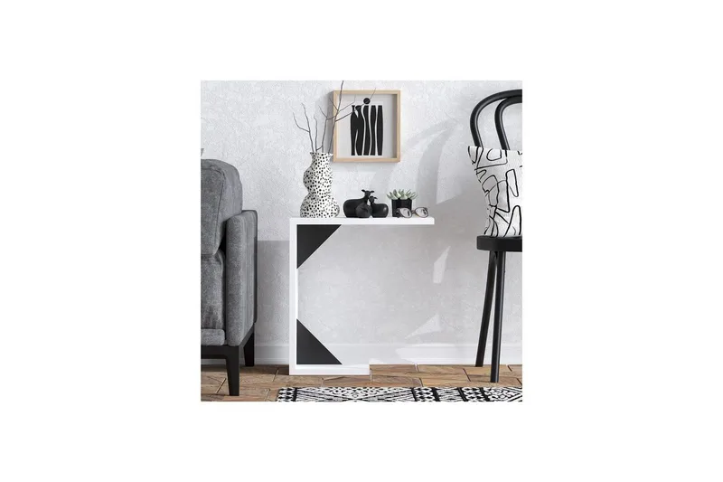 Zoey Sidebord 40 cm - Sort/Hvit - Møbler - Bord - Avlastningsbord - Lampebord & sidebord