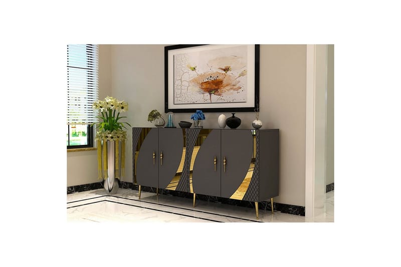 Zoman Konsollbord 150 cm - Gull/Antrasitt - Møbler - Bord - Avlastningsbord - Gangbord