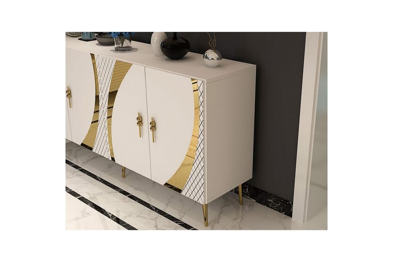 Zoman Konsollbord 150 cm - Gull/Hvit - Møbler - Bord - Avlastningsbord - Gangbord