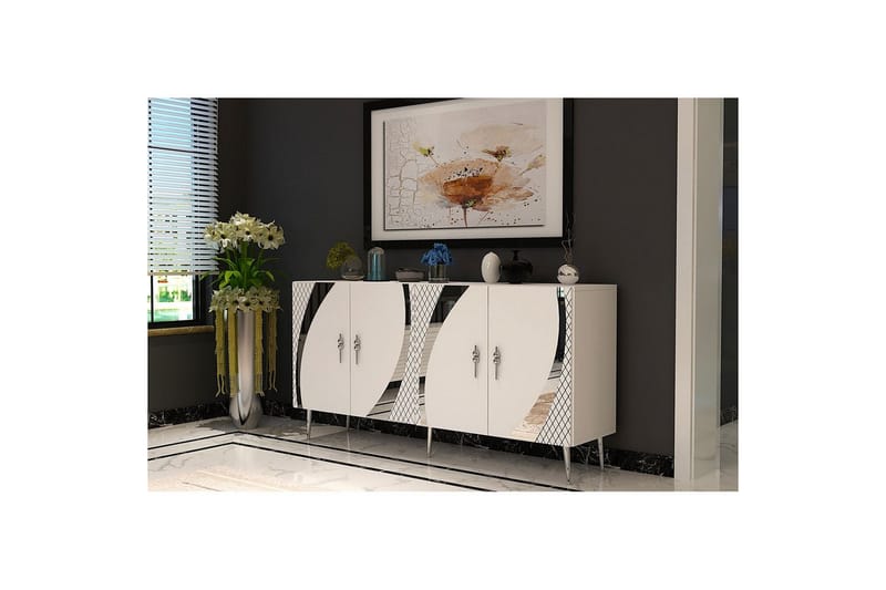 Zoman Konsollbord 150 cm - Hvit/Sølv - Møbler - Bord - Avlastningsbord - Gangbord
