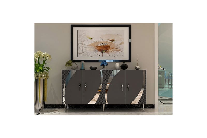 Zoman Konsollbord 150 cm - Sølv/Antrasitt - Møbler - Bord - Avlastningsbord - Gangbord