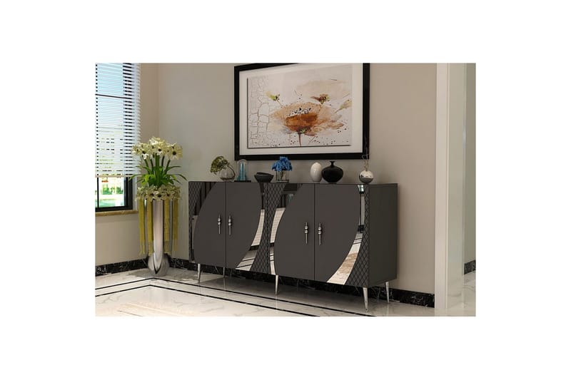 Zoman Konsollbord 150 cm - Sølv/Antrasitt - Møbler - Bord - Avlastningsbord - Gangbord