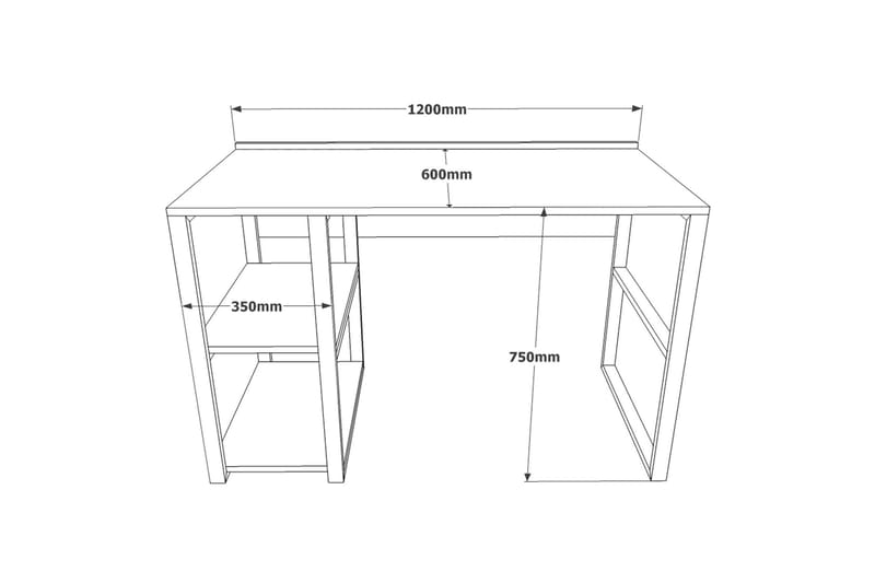 Hitesh Skrivebord 60x120 cm Mørkeblå - Hanah Home - Møbler - Bord - Kontorbord - Skrivebord
